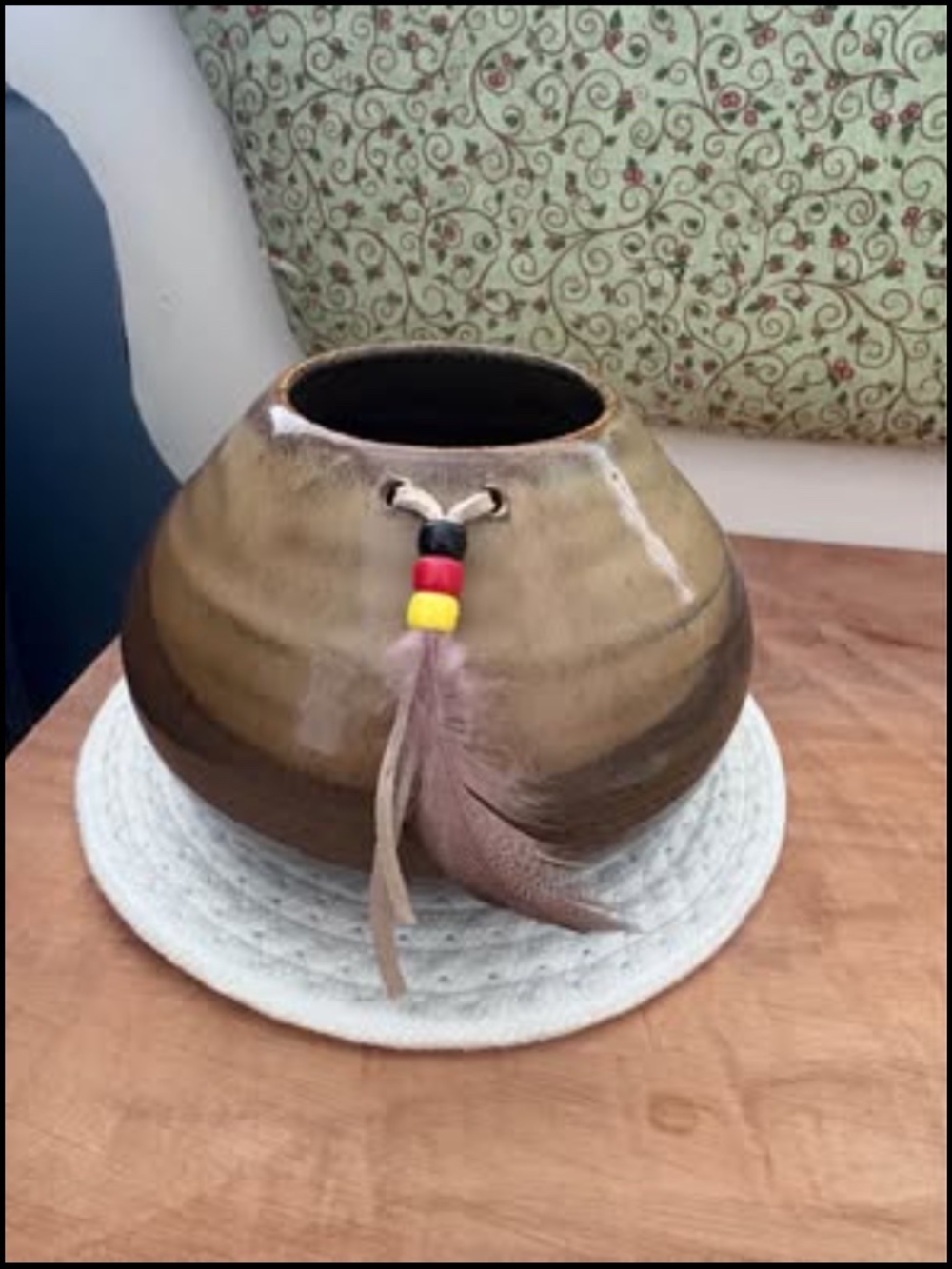 Beautiful handcrafted earthy tone pottery, artist signed.